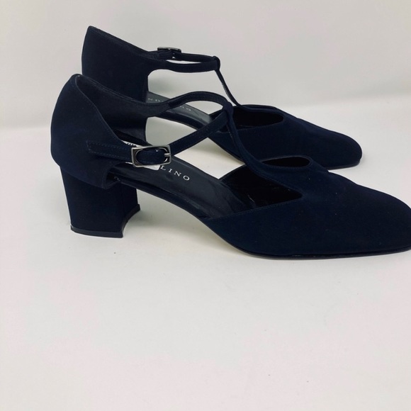 Bandolino square toe ankle strap blue block heels - Picture 2 of 7